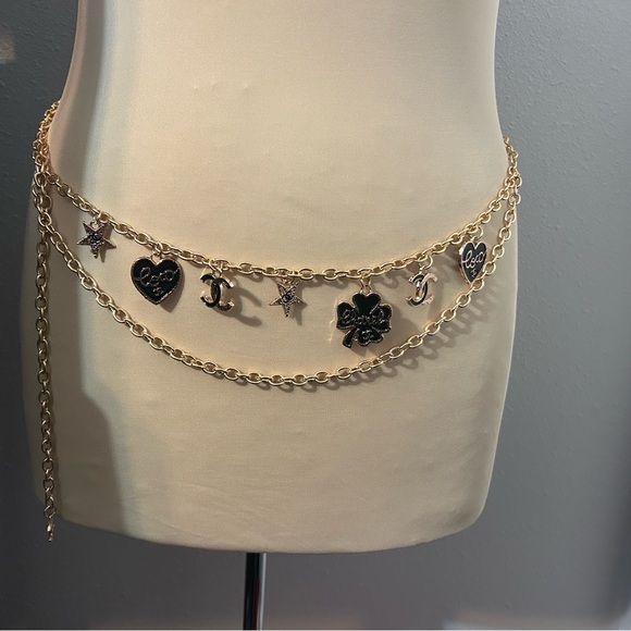 Gold Chain Belt with CC Charms - Picture 3 of 4